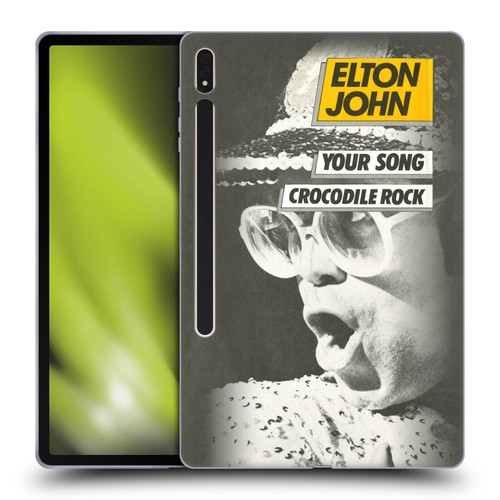 Elton John Artwork Your Song Single Soft Gel Case for Samsung Galaxy Tab S8 Plus