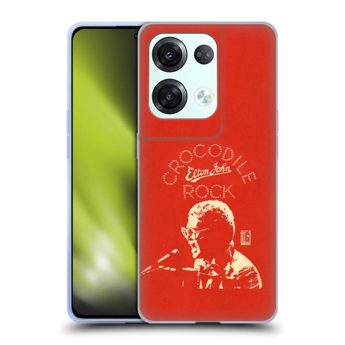 Elton John Artwork Crocodile Rock Single Soft Gel Case for OPPO Reno8 Pro