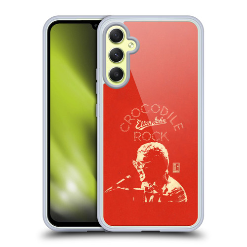 Elton John Artwork Crocodile Rock Single Soft Gel Case for Samsung Galaxy A34 5G