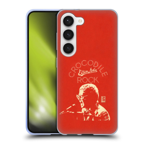 Elton John Artwork Crocodile Rock Single Soft Gel Case for Samsung Galaxy S23 5G