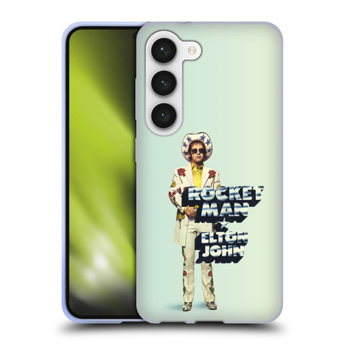 Elton John Artwork Rocket Man Single Soft Gel Case for Samsung Galaxy S23 5G