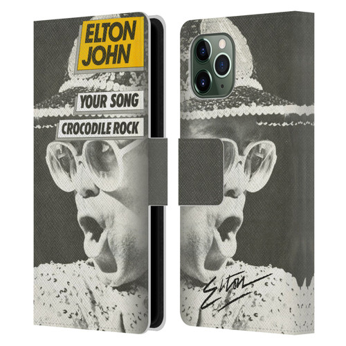 Elton John Artwork Your Song Single Leather Book Wallet Case Cover For Apple iPhone 11 Pro