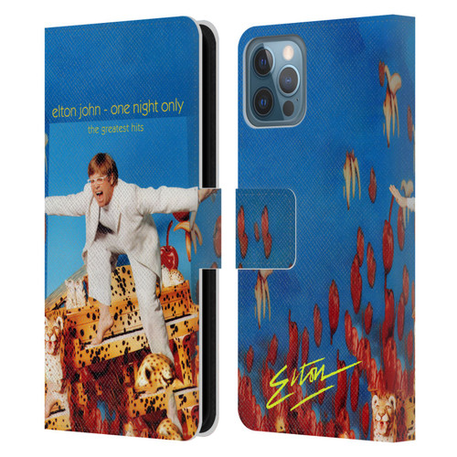 Elton John Artwork One Night Only Album Leather Book Wallet Case Cover For Apple iPhone 12 / iPhone 12 Pro