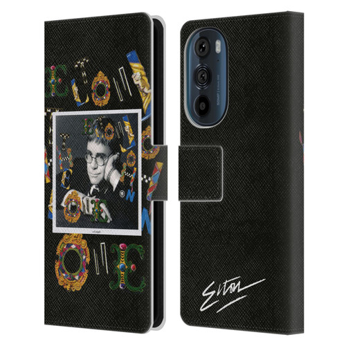 Elton John Artwork The One Single Leather Book Wallet Case Cover For Motorola Edge 30