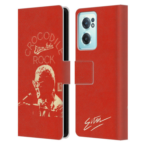 Elton John Artwork Crocodile Rock Single Leather Book Wallet Case Cover For OnePlus Nord CE 2 5G