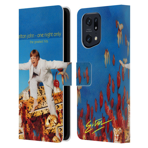 Elton John Artwork One Night Only Album Leather Book Wallet Case Cover For OPPO Find X5 Pro