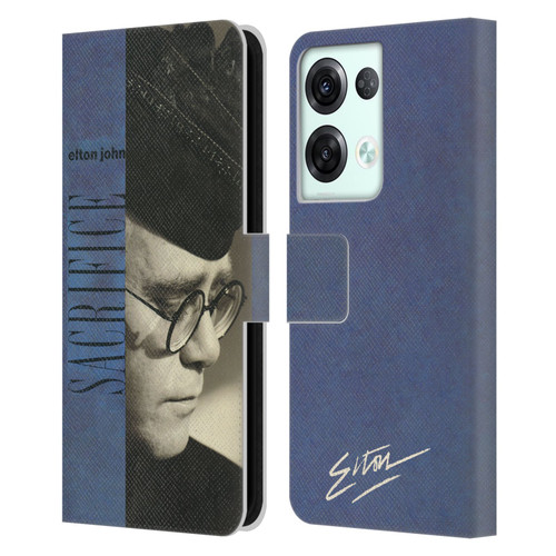 Elton John Artwork Sacrifice Single Leather Book Wallet Case Cover For OPPO Reno8 Pro