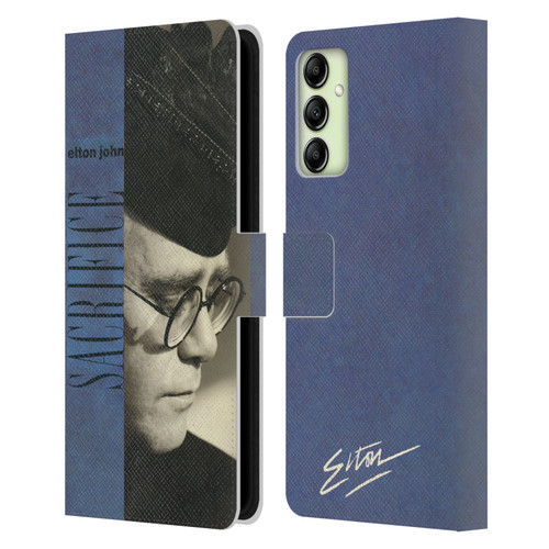 Elton John Artwork Sacrifice Single Leather Book Wallet Case Cover For Samsung Galaxy A14 5G