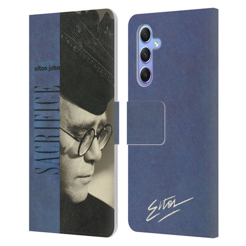 Elton John Artwork Sacrifice Single Leather Book Wallet Case Cover For Samsung Galaxy A34 5G