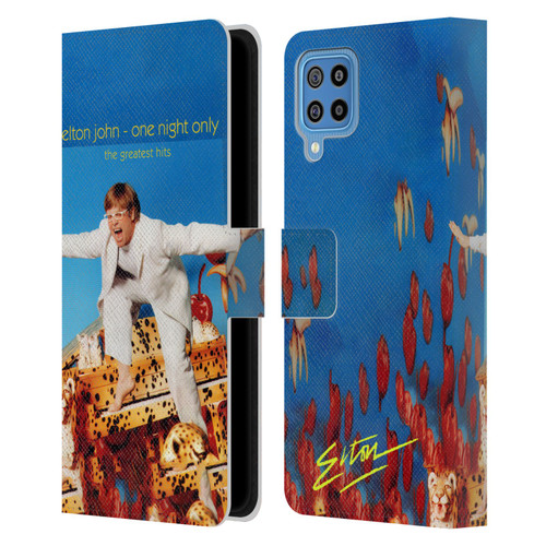 Elton John Artwork One Night Only Album Leather Book Wallet Case Cover For Samsung Galaxy F22 (2021)