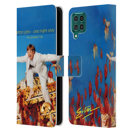Elton John Artwork One Night Only Album Leather Book Wallet Case Cover For Samsung Galaxy F62 (2021)