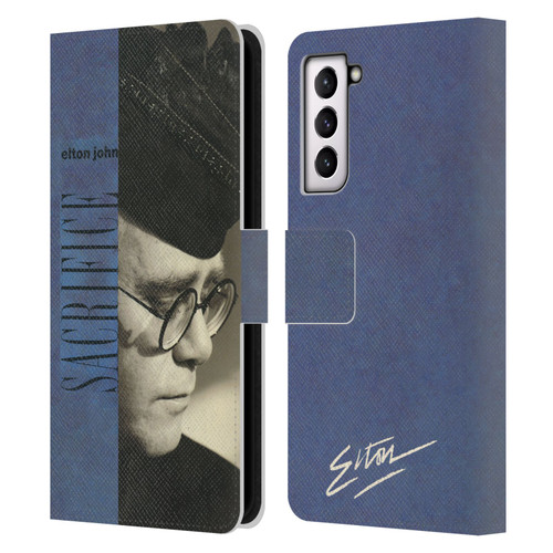Elton John Artwork Sacrifice Single Leather Book Wallet Case Cover For Samsung Galaxy S21 5G