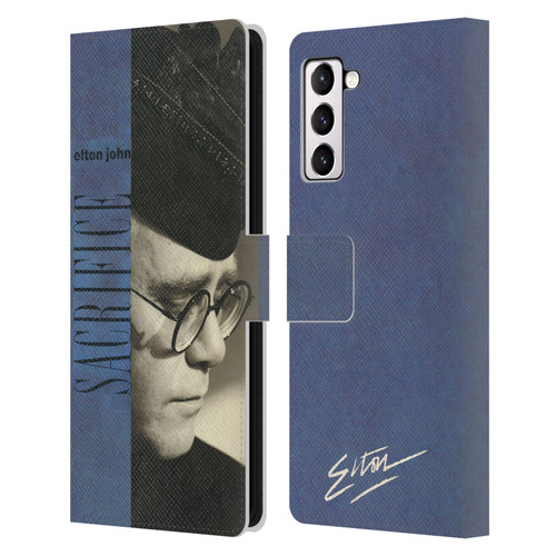 Elton John Artwork Sacrifice Single Leather Book Wallet Case Cover For Samsung Galaxy S21+ 5G