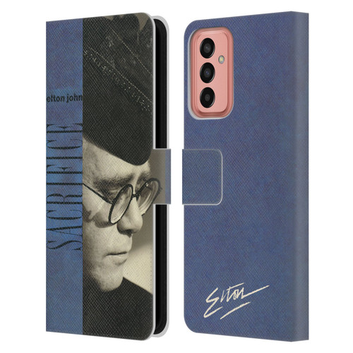 Elton John Artwork Sacrifice Single Leather Book Wallet Case Cover For Samsung Galaxy M13 (2022)