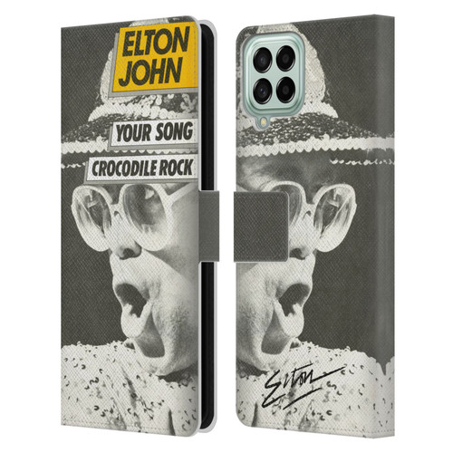 Elton John Artwork Your Song Single Leather Book Wallet Case Cover For Samsung Galaxy M33 (2022)