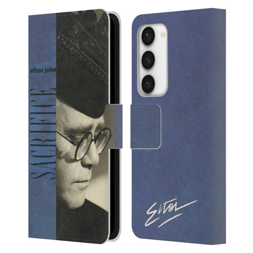 Elton John Artwork Sacrifice Single Leather Book Wallet Case Cover For Samsung Galaxy S23 5G