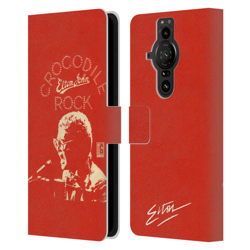 Elton John Artwork Crocodile Rock Single Leather Book Wallet Case Cover For Sony Xperia Pro-I