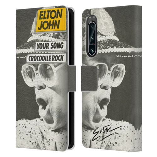 Elton John Artwork Your Song Single Leather Book Wallet Case Cover For Sony Xperia 5 IV