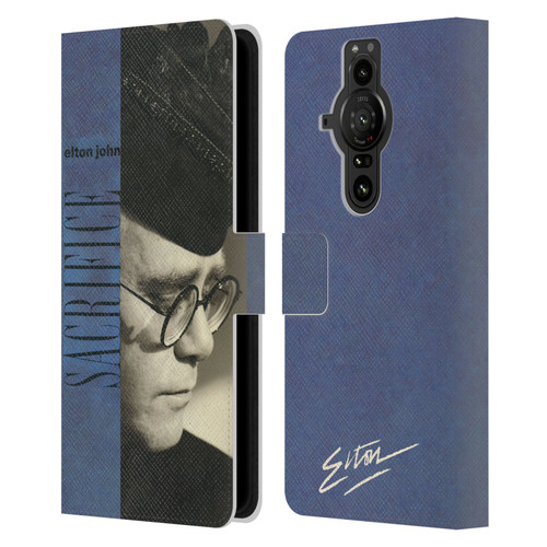 Elton John Artwork Sacrifice Single Leather Book Wallet Case Cover For Sony Xperia Pro-I