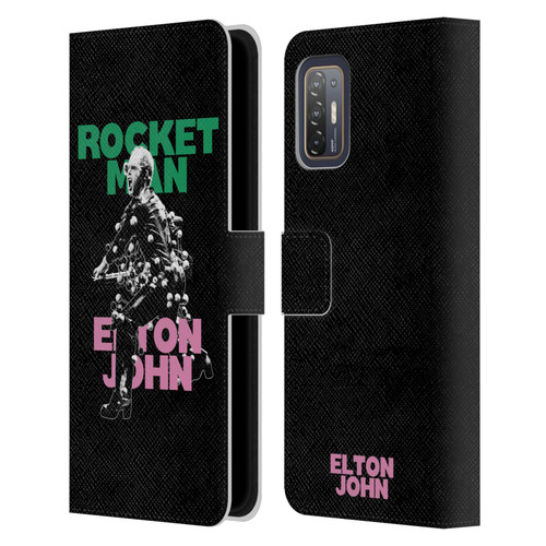 Elton John Rocketman Key Art 5 Leather Book Wallet Case Cover For HTC Desire 21 Pro 5G