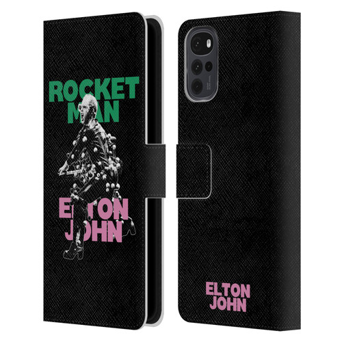 Elton John Rocketman Key Art 5 Leather Book Wallet Case Cover For Motorola Moto G22