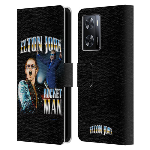Elton John Rocketman Key Art Leather Book Wallet Case Cover For OPPO A57s