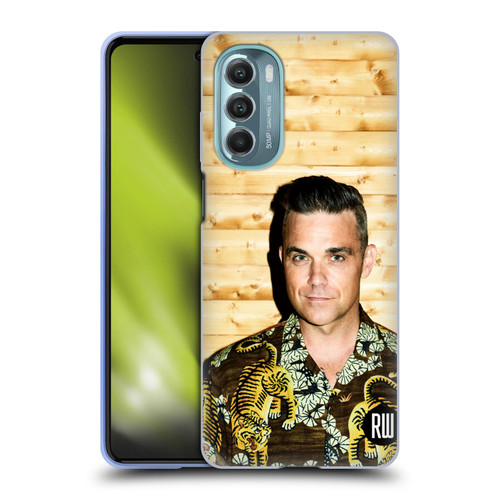 Robbie Williams Calendar Tiger Print Shirt Soft Gel Case for Motorola Moto G Stylus 5G (2022)
