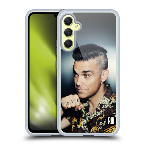 Robbie Williams Calendar Love Tattoo Soft Gel Case for Samsung Galaxy A34 5G