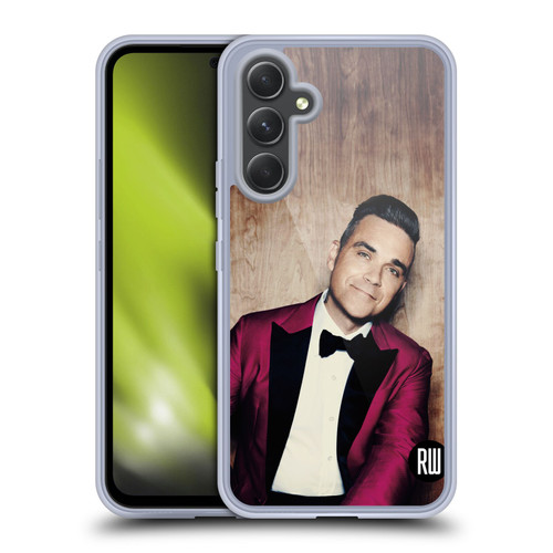 Robbie Williams Calendar Magenta Tux Soft Gel Case for Samsung Galaxy A54 5G