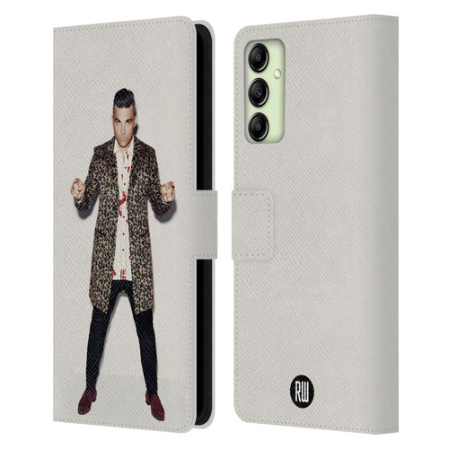 Robbie Williams Calendar Animal Print Coat Leather Book Wallet Case Cover For Samsung Galaxy A14 5G