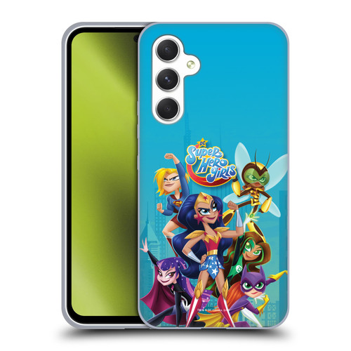 DC Super Hero Girls Rendered Characters Group Soft Gel Case for Samsung Galaxy A54 5G
