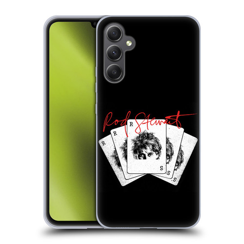 Rod Stewart Art Poker Hand Soft Gel Case for Samsung Galaxy A34 5G