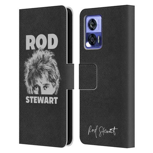 Rod Stewart Art Black And White Leather Book Wallet Case Cover For Motorola Edge 30 Neo 5G