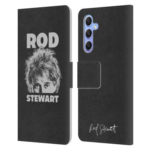 Rod Stewart Art Black And White Leather Book Wallet Case Cover For Samsung Galaxy A34 5G