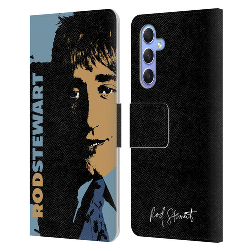 Rod Stewart Art Yesterday Retro Leather Book Wallet Case Cover For Samsung Galaxy A34 5G
