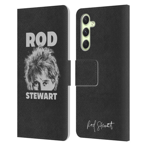 Rod Stewart Art Black And White Leather Book Wallet Case Cover For Samsung Galaxy A54 5G