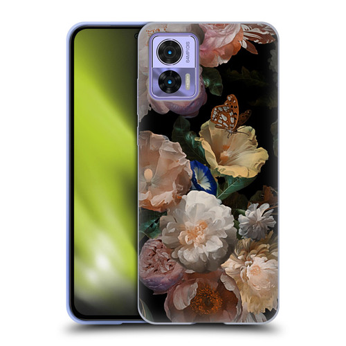 UtArt Antique Flowers Botanical Beauty Soft Gel Case for Motorola Edge 30 Neo 5G