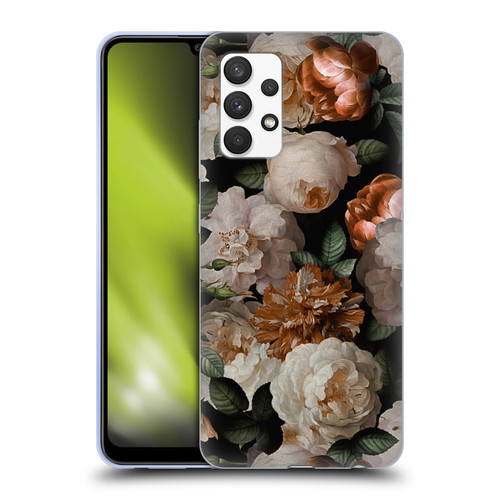 UtArt Antique Flowers Carnations And Garden Roses Soft Gel Case for Samsung Galaxy A32 (2021)