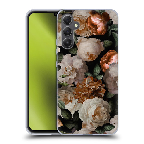 UtArt Antique Flowers Carnations And Garden Roses Soft Gel Case for Samsung Galaxy A34 5G