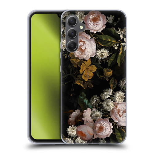 UtArt Antique Flowers Roses And Baby's Breath Soft Gel Case for Samsung Galaxy A34 5G