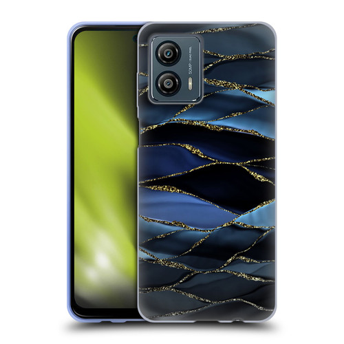 UtArt Dark Night Marble Deep Sparkle Waves Soft Gel Case for Motorola Moto G53 5G