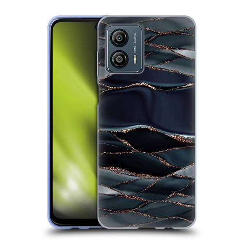 UtArt Dark Night Marble Waves Soft Gel Case for Motorola Moto G53 5G