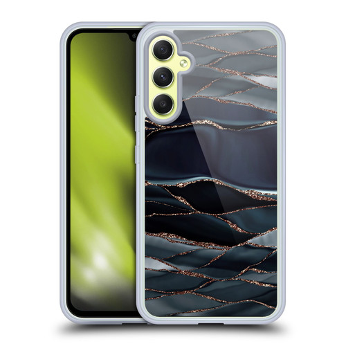 UtArt Dark Night Marble Waves Soft Gel Case for Samsung Galaxy A34 5G