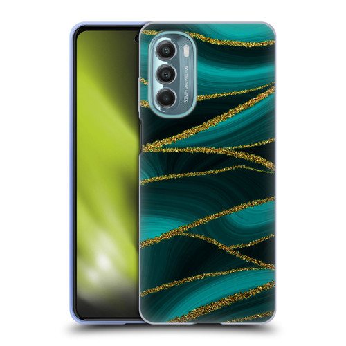 UtArt Malachite Emerald Turquoise Shimmers Soft Gel Case for Motorola Moto G Stylus 5G (2022)