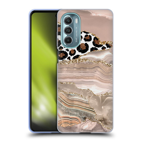 UtArt Wild Cat Marble Cheetah Waves Soft Gel Case for Motorola Moto G Stylus 5G (2022)