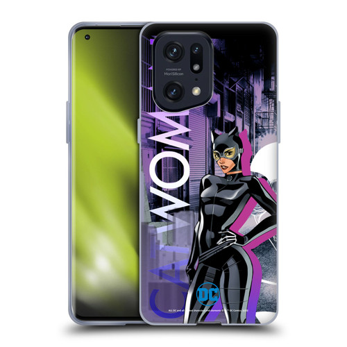 DC Women Core Compositions Catwoman Soft Gel Case for OPPO Find X5 Pro