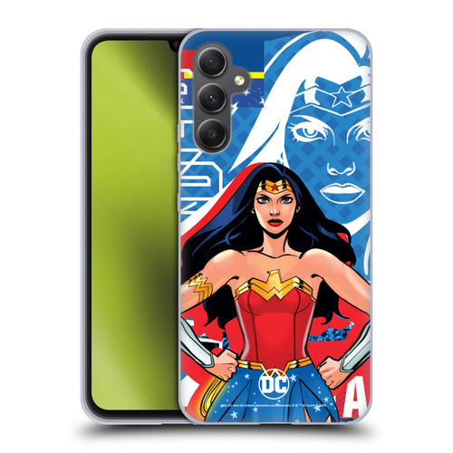 DC Women Core Compositions Wonder Woman Soft Gel Case for Samsung Galaxy A34 5G