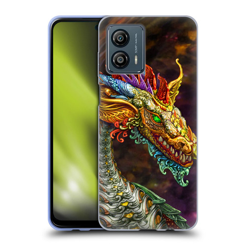 Myles Pinkney Mythical Silver Dragon Soft Gel Case for Motorola Moto G53 5G