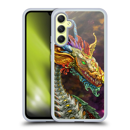 Myles Pinkney Mythical Silver Dragon Soft Gel Case for Samsung Galaxy A34 5G
