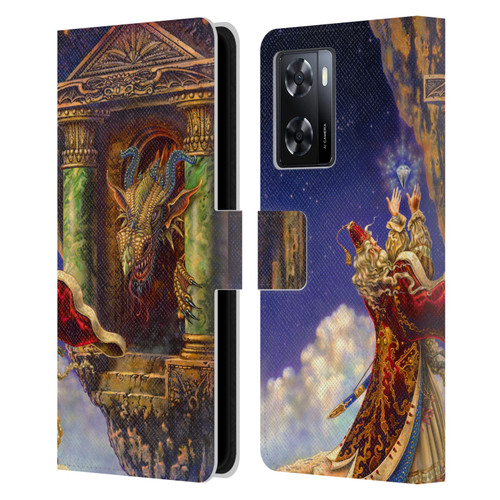Myles Pinkney Mythical Dragon's Eye Leather Book Wallet Case Cover For OPPO A57s